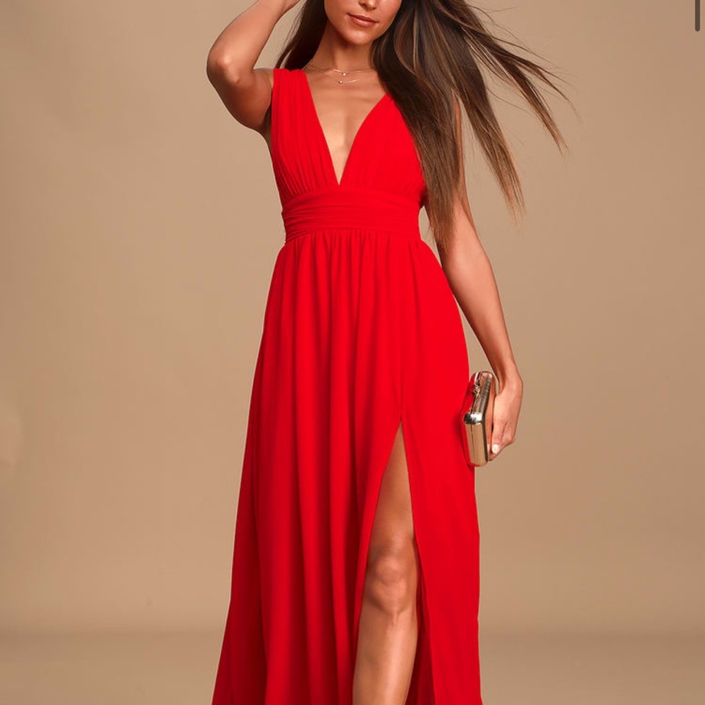 Heavenly Hues Red Maxi Dress